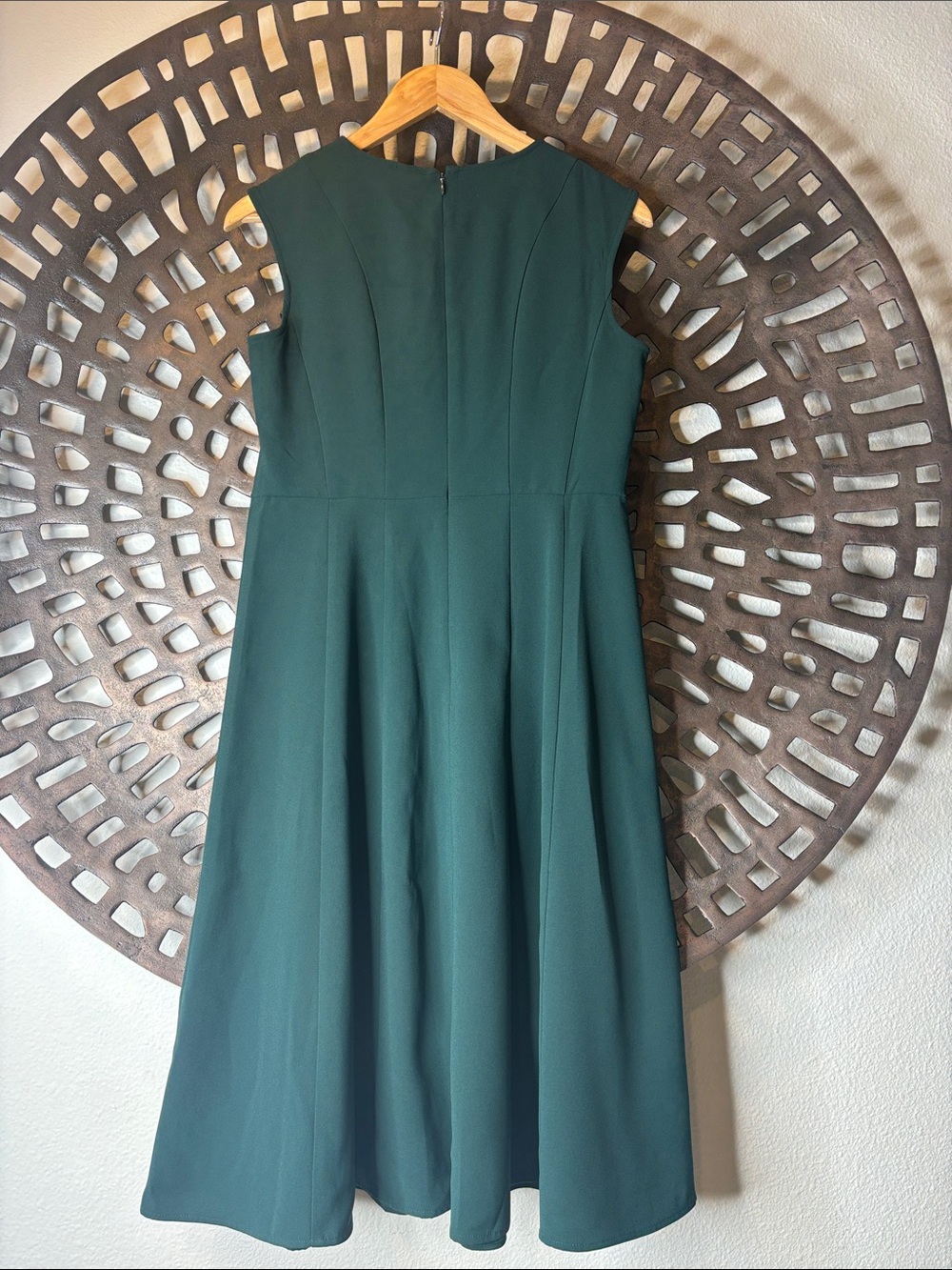 💚 Wedding Guest Party Emerald Green A-Line Dress 8P Ann Taylor Petite Flowy 💚 - Picture 2 of 9